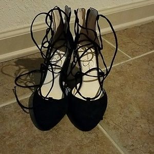 Jessica Simpson lace up wedges